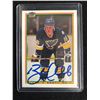 Image 1 : BRETT HULL SIGNED BOWMAN HOCKEY CARD