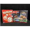 Image 1 : MISCELLANEOUS TOY LOT (YAHTZEE/ LOTR PUZZLE)