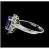 Image 3 : 2.07 ctw Tanzanite and Diamond Ring - 14KT White Gold