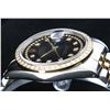 Image 5 : Rolex Mens 2 Tone 14K Black String VS Diamond Datejust Wristwatch