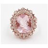 Image 1 : 6.23 ctw Morganite and Diamond Ring - 14KT Rose Gold