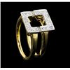 Image 4 : 0.50 ctw Diamond Interlocking Rings - 14KT Yellow Gold