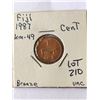 Image 1 : 1987 Fiji Penny in UNC Grade