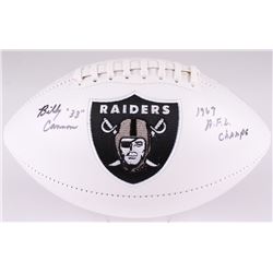 Billy Cannon Signed Raiders Logo Football Inscribed "1967 A.F.L. Champs" (Radtke COA)