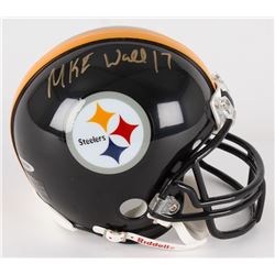 Mike Wallace Signed Steelers Mini-Helmet (UDA COA)