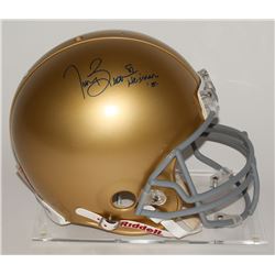 Tim Brown Signed Notre Dame Fighting Irish Full-Size Authentic Pro-Line Helmet Inscribed "Heisman '8