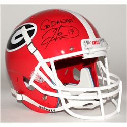 Hines Ward Signed Georgia Bulldogs Full-Size Helmet Inscribed "Go Dawgs!" (JSA COA)