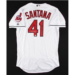 Carlos Santana Signed Indians Jersey (MLB Hologram)