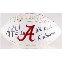 AJ McCarron Signed Alabama Crimson Tide Logo Football Inscribed "We Own Alabama" (Radtke COA)