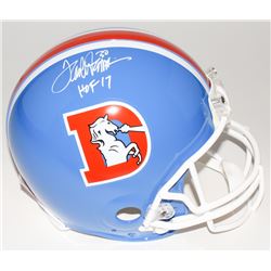 Terrell Davis Signed Broncos Throwback Full-Size Authentic Helmet Inscribed "HOF 17" (Radtke COA)