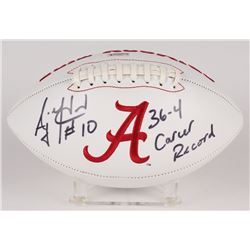 AJ McCarron Signed Alabama Crimson Tide Logo Football Inscribed "36-4 Career Record" (Radtke Hologra