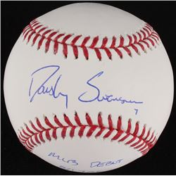 Dansby Swanson Signed OML Baseball Inscribed "MLB Debut 8/17/16" (MLB Hologram)