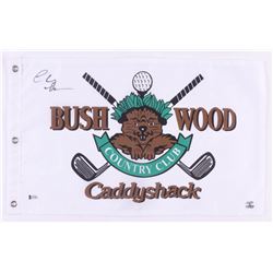 Chevy Chase Signed "Caddyshack" Bushwood Country Club Golf Pin Flag (Beckett COA  Chase Hologram)