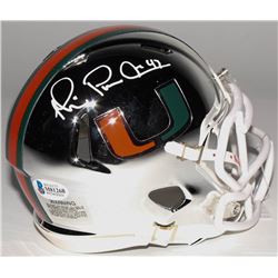 Michael Irvin Signed Miami Hurricanes Chrome Mini Speed Helmet (Beckett COA)
