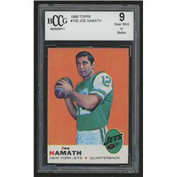 1969 Topps #100 Joe Namath (BCCG 9)
