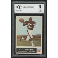 1965 Philadelphia #41 Paul Warfield RC (BCCG 8)