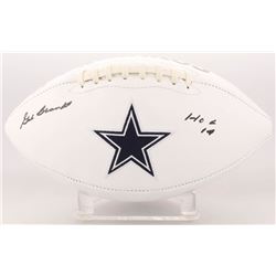 Gil Brandt Signed Dallas Cowboys Logo Football Inscribed "HOF 19" (Beckett COA)