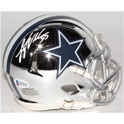 Leighton Vander Esch Signed Dallas Cowboys Chrome Speed Mini-Helmet (Beckett COA)