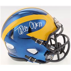 Taco Charlton Signed Michigan Wolverines Chrome Speed Mini-Helmet (JSA COA)