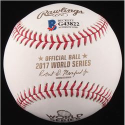 George Springer Signed 2017 World Series Baseball (Beckett COA)