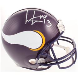 Cris Carter Signed Minnesota Vikings Full-Size Authentic On-Field Helmet Inscribed "HOF 13" (JSA COA