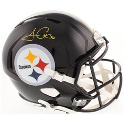 James Conner Signed Pittsburgh Steelers Full-Size Speed Helmet (Radtke COA)