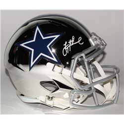 Troy Aikman Signed Dallas Cowboys Full-Size Chrome Speed Helmet (Beckett COA)