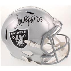 Marcus Allen Signed Oakland Raiders Full-Size Speed Helmet Inscribed "HOF 03" (Radtke COA  Allen Hol