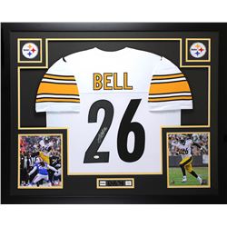 Le'Veon Bell Signed 35x43 Custom Framed Jersey Display (JSA COA)