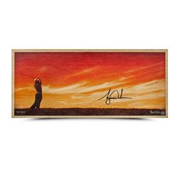 Tiger Woods Signed "Perfecting The Craft" 11x26 Custom Framed Limited Edition Bamboo Print (UDA COA)