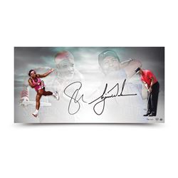Tiger Woods  Serena Williams Signed 18x36 Limited Edition Photo (UDA COA)