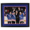 Image 1 : Texas Rangers 22x26 Custom Framed Photo Display Signed by (4) with Mark Messier, Mike Richter, Eddie