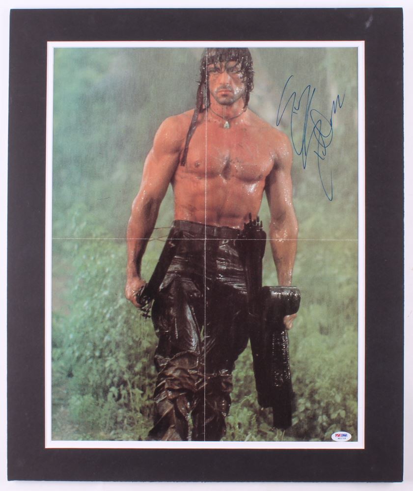 sylvester stallone signed rambo 20x24
