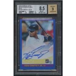 2018 Donruss Optic '84 Retro Signatures Blue #1 Ken Griffey Jr. #10/10 (BGS 8.5)