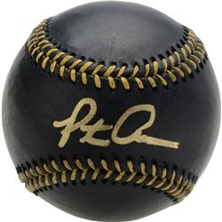 Pete Alonso Signed Black Leather Baseball (Fanatics Hologram)