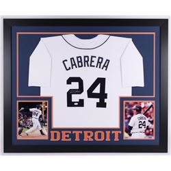 Miguel Cabrera Signed 35x43 Custom Framed Jersey (JSA COA)