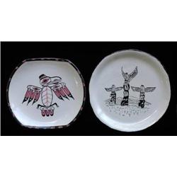 Lambert Ceramic Plate Raven Motif, Hand Paint