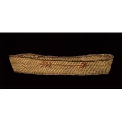 Makah Basketry Canoe 9 1/4" L. 2 3/4" W.  Goo