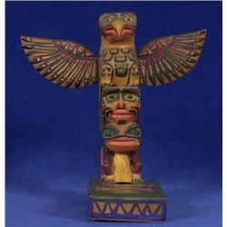 Tom Moses Three Figure Totem Finely Carved  7