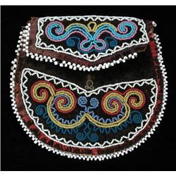 Mid 19TH C. Mic Mac Beaded Bag or Purse 4 3/4