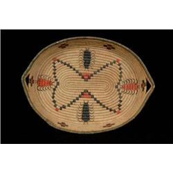 Yupik Figural Basketry Tray with Polychrome B