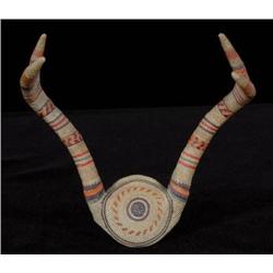 Nuu-chah-nulth Basketry Covered Antler 8" W. 