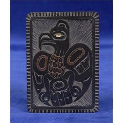 Argillite Panel with Pipestone Inlay by Denny