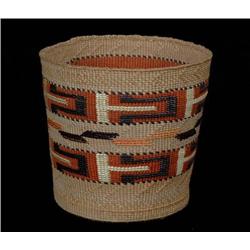 Tlingit Spruce Root Basket 4" D. 3 3/4" H.  V