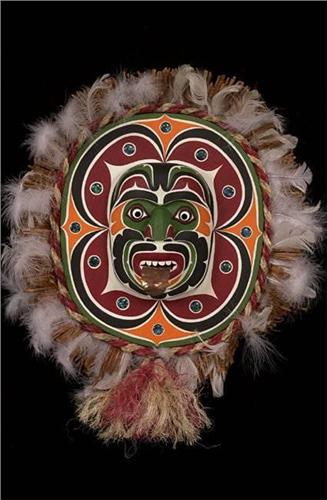 Moon Mask by Ray Scow with Abalone Inlays an