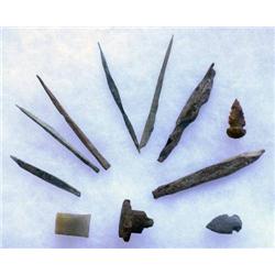 Frame of Stone Needles with Two Arrowheads an