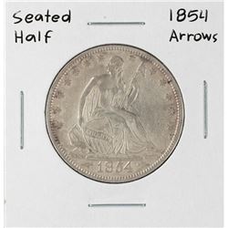 1854 Arrows Seated Half Dollar Coin