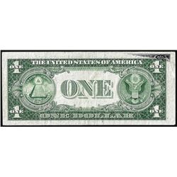1935E $1 Silver Certificate Note Partial Offset ERROR