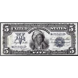 1899 $5 Indian Chief Silver Certificate Note