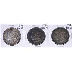 Lot of (3) 1878 Reverse of 78' $1 Morgan Silver Dollar Coins